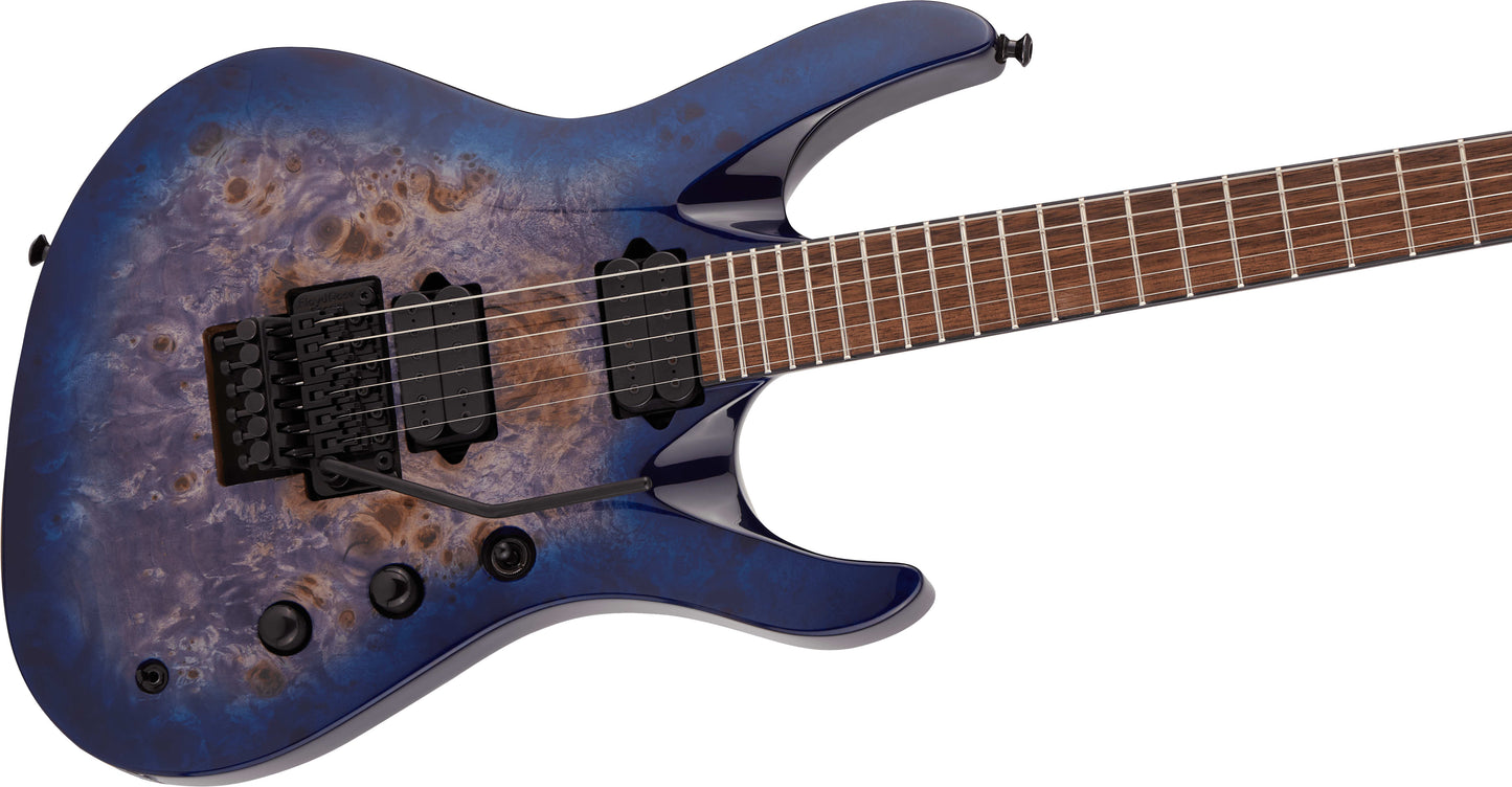 Jackson Pro Series Chris Broderick Signature Soloist 6 Burl Poplar Top Transparent Blue 2022 w/Free Gator Case (B-stock)