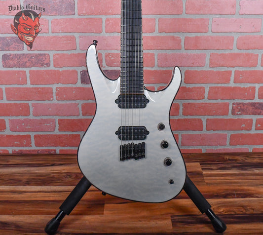 Jackson USA Series Chris Broderick Signature HT7 Soloist Quilted Maple Transparent White 2020 w/OHSC