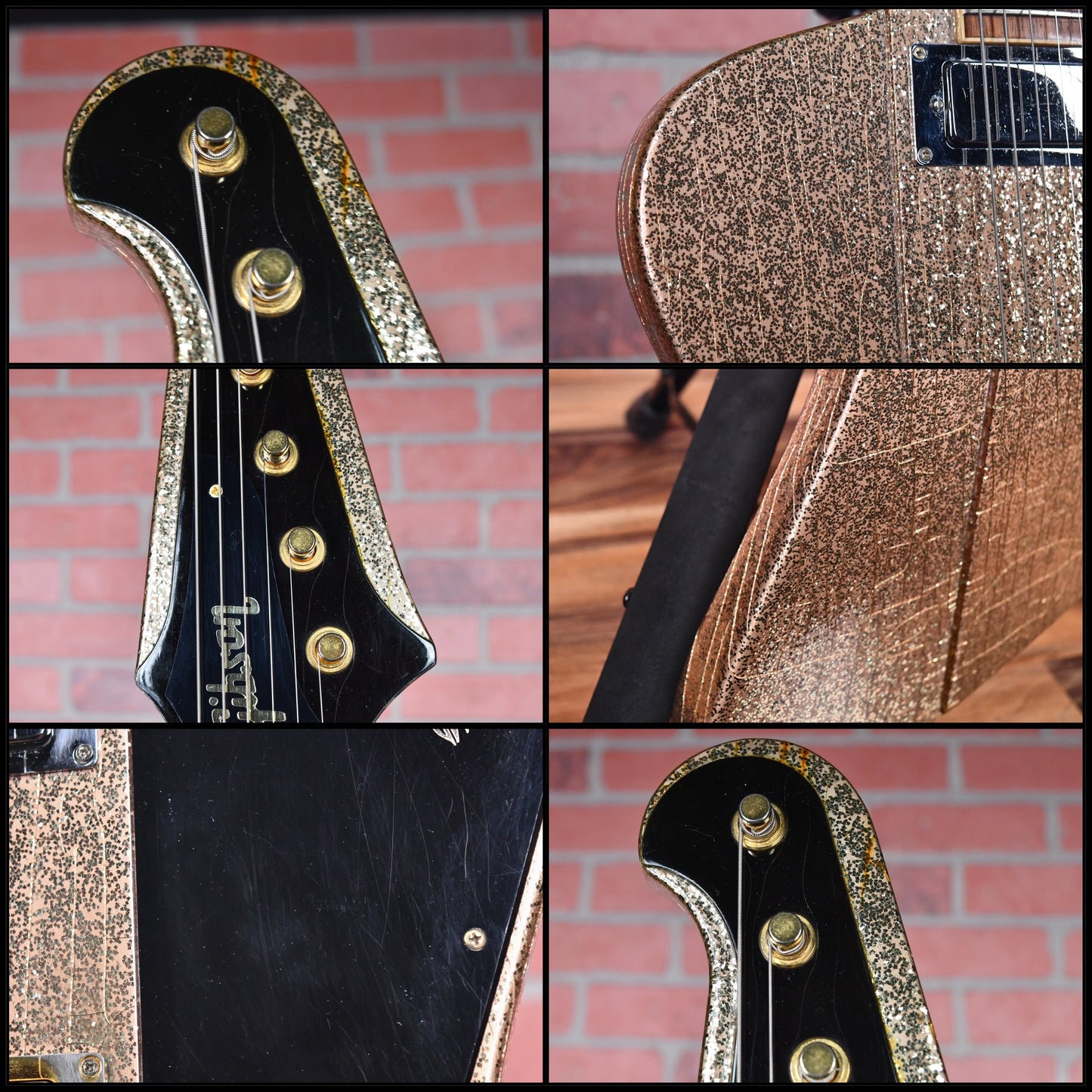 Gibson Custom Shop Original Firebird V 1 of 1 Gold Sparkle Namm 1991 Owned by G.E Smith / Signed and dated by Tom Murphy w/OHSC