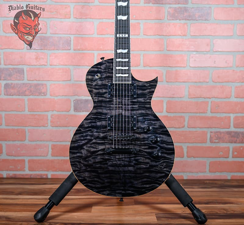 ESP Kiso Custom Shop Eclipse Quilted Maple Top See-Thru Black 2009 w/OHSC