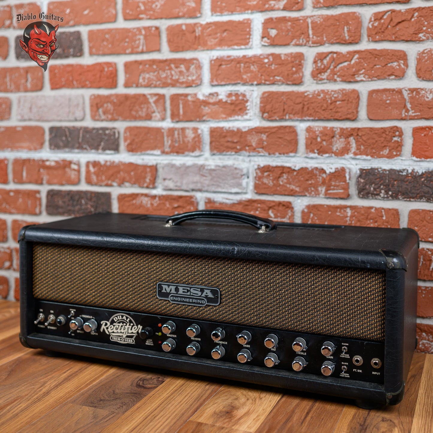 Mesa Boogie Dual Rectifier Trem-o-Verb 2-Channel 100-Watt Guitar Head 1996 Black