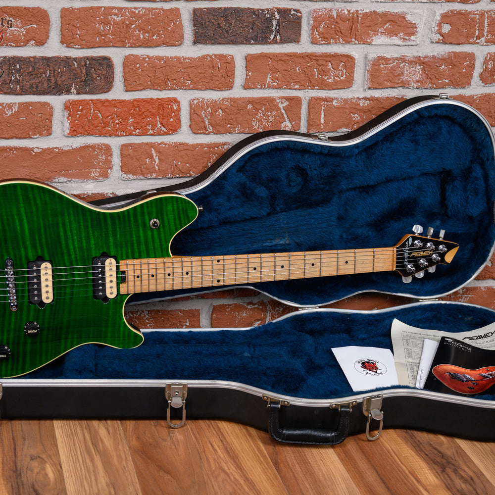 Peavey USA EVH Wolfgang Flame Maple Top Transparent Green 2000 w/OHSC