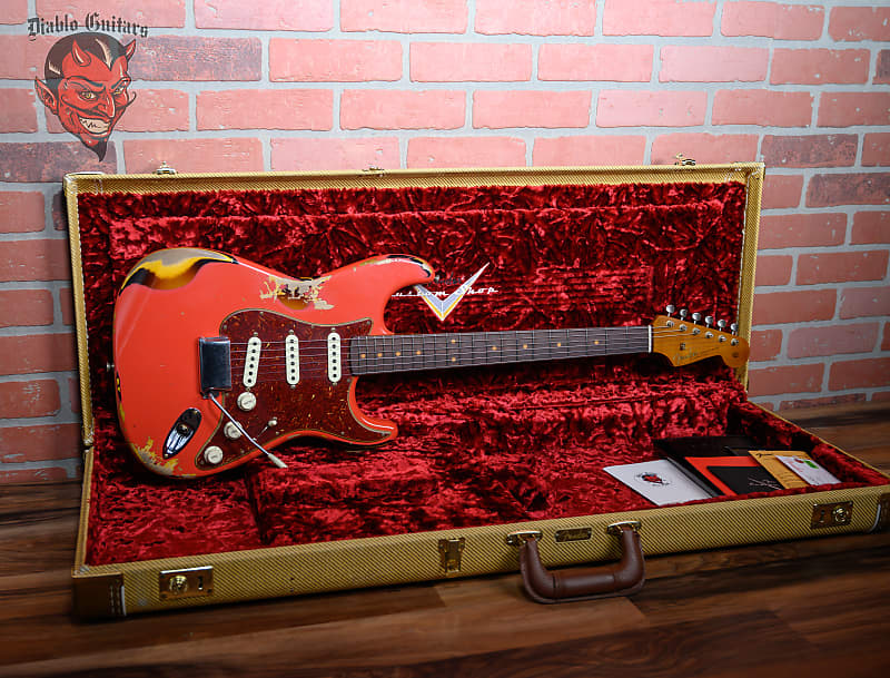 Fender Custom Shop S21 Event Limited Edition ‘62 Strat Aged Fiesta Red over Sunburst Relic 2022 w/OHSC