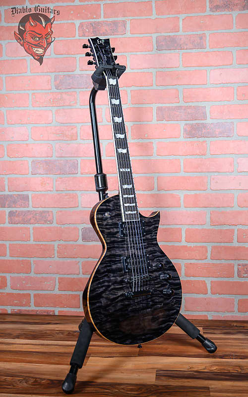 
                      
                        ESP Kiso Custom Shop Eclipse Quilted Maple Top See-Thru Black 2009 w/OHSC
                      
                    