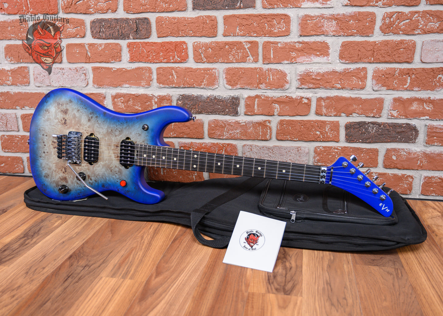 EVH 5150 Deluxe Poplar Burl Aqua Burst 2023 w/Gigbag