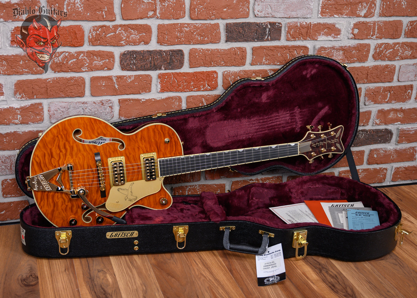 Gretsch Limited Edition Falcon Pro Center Block Jr. with Bigsby Quilted Maple Top in Roundup Orange 2025 w/OHSC