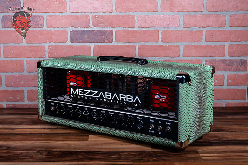 Mezzabarba Eric Steckel M ZERO 100W Overdrive Guitar Head Green Viper Tolex