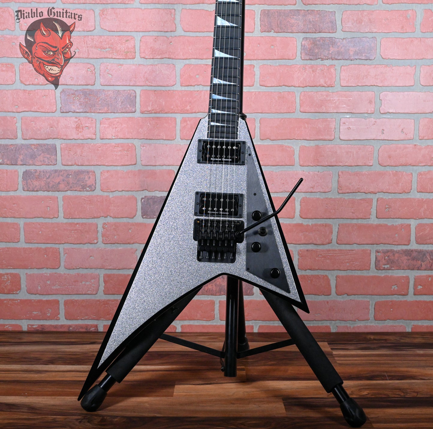 Jackson USA Custom Shop RR1 Rhoads Silver Sparkle with Black Bevels 2023 w/OHSC