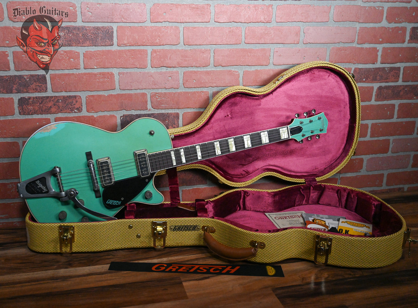 Gretsch USA Custom Shop G6128-55 ‘55 Duo Jet Master Built by Gonzalo Madrigal Surf Green Heavy Relic 2024 w/OHSC