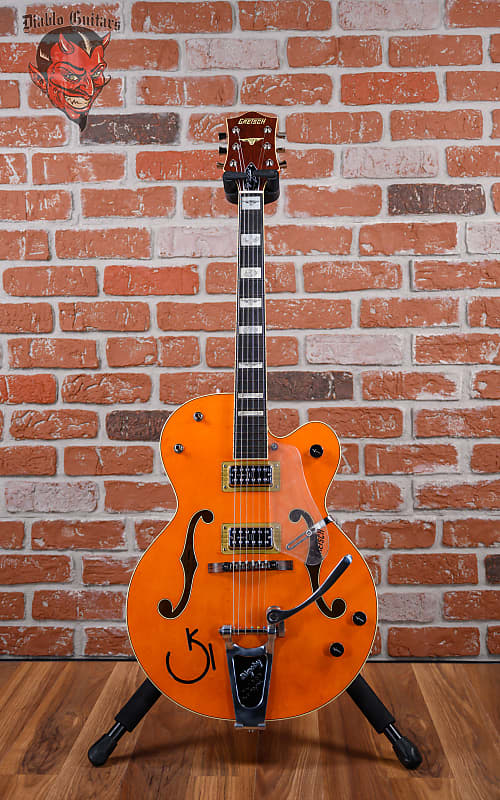 
                      
                        Gretsch G6120RHH Reverend Horton Heat Signature 6120 Hollow Body with Bigsby Vintage Orange Stain 2025 w/OHSC
                      
                    