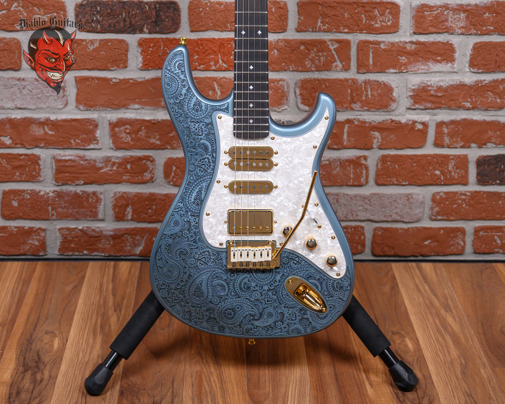 Dean Zelinsky Custom Engraved Paisley Top Tagliare Gunhill Blue 2022 w/OHSC