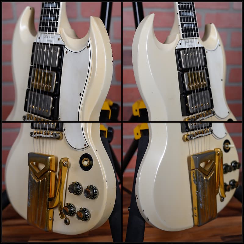 
                      
                        Gibson Vintage Les Paul Custom 3-Pickup SG White 1961 w/OHSC
                      
                    