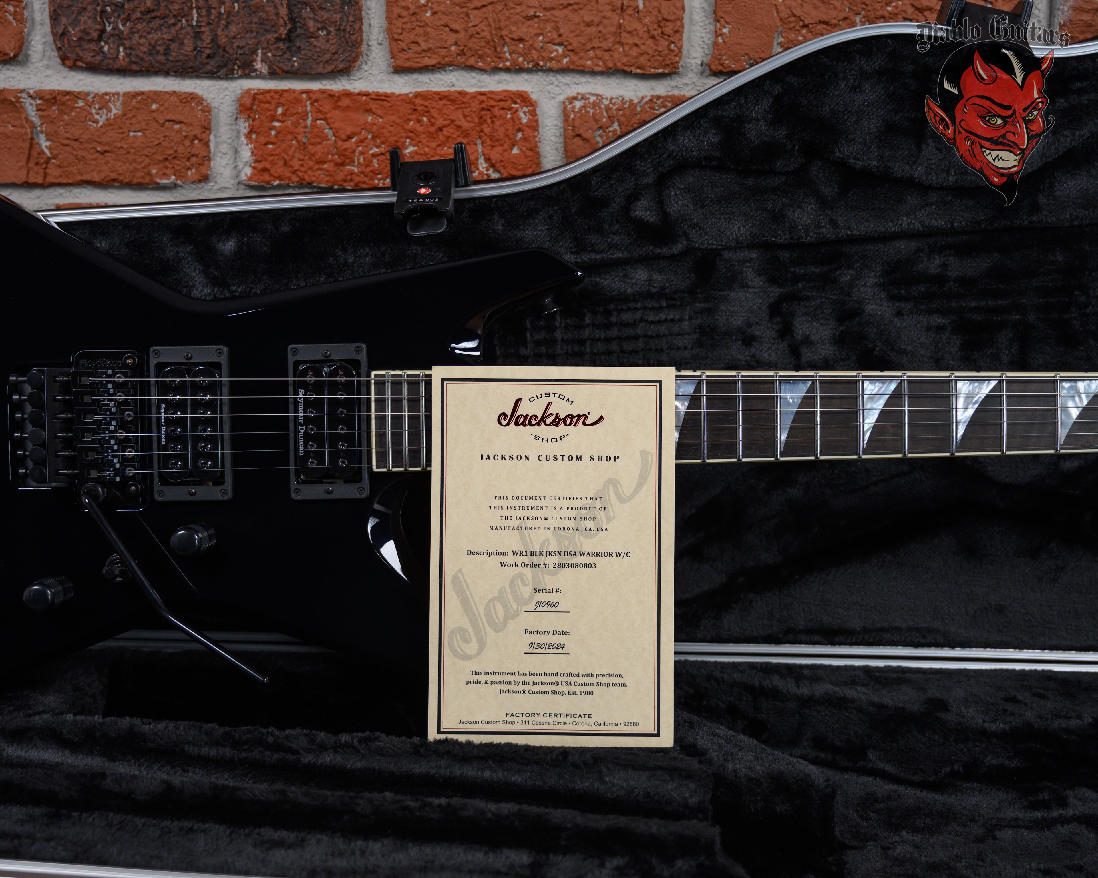 Jackson USA wr/warrior美品！ Jackson USA Custom Shop WR1 Warrior Black 2024 w/OHSC