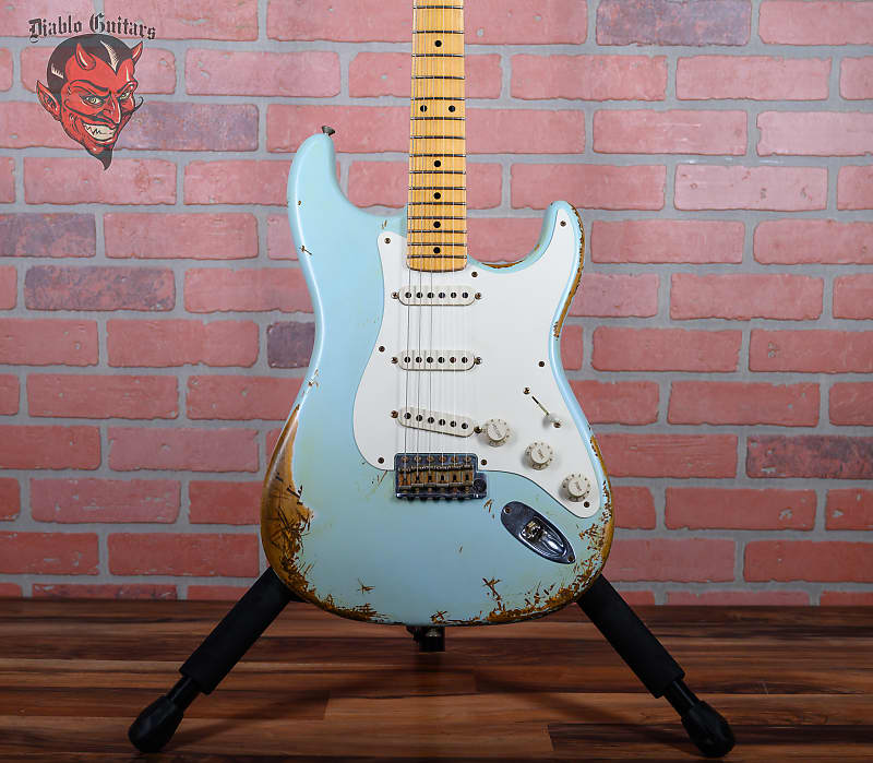 Fender Custom Shop West L.A. 40th Anniversary Stratocaster Aged Sonic Blue Heavy Relic 2008 w/OHSC