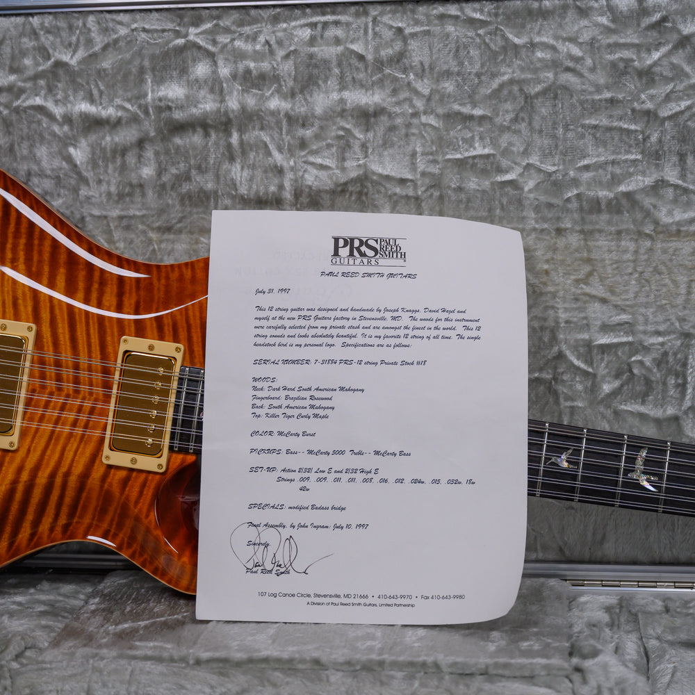 
                      
                        PRS Private Stock #18 McCarty 12-String 1 of 3 Made Killer Tiger Curly Maple Top McCarty Burst/Brazilian Rosewood 1997 w/OHSC
                      
                    