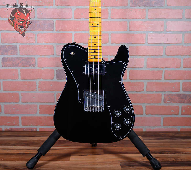 Fender American Vintage II '77 Telecaster Custom with Maple Fretboard Black 2022 w/OHSC