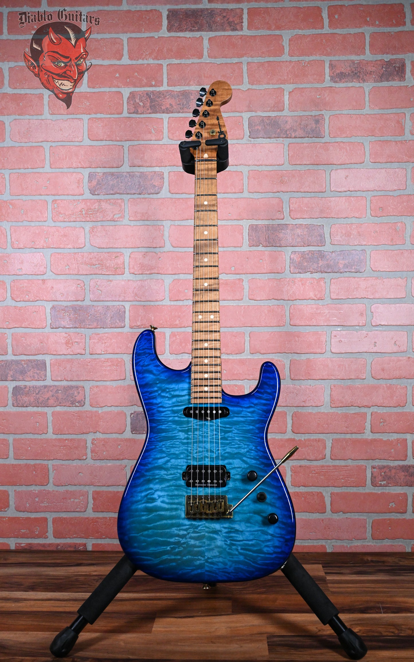 Charvel USA Custom Shop Special Edition San Dimas HS CT QMT Roasted Quilt Maple Top Chlorine Burst 2024 w/OHSC