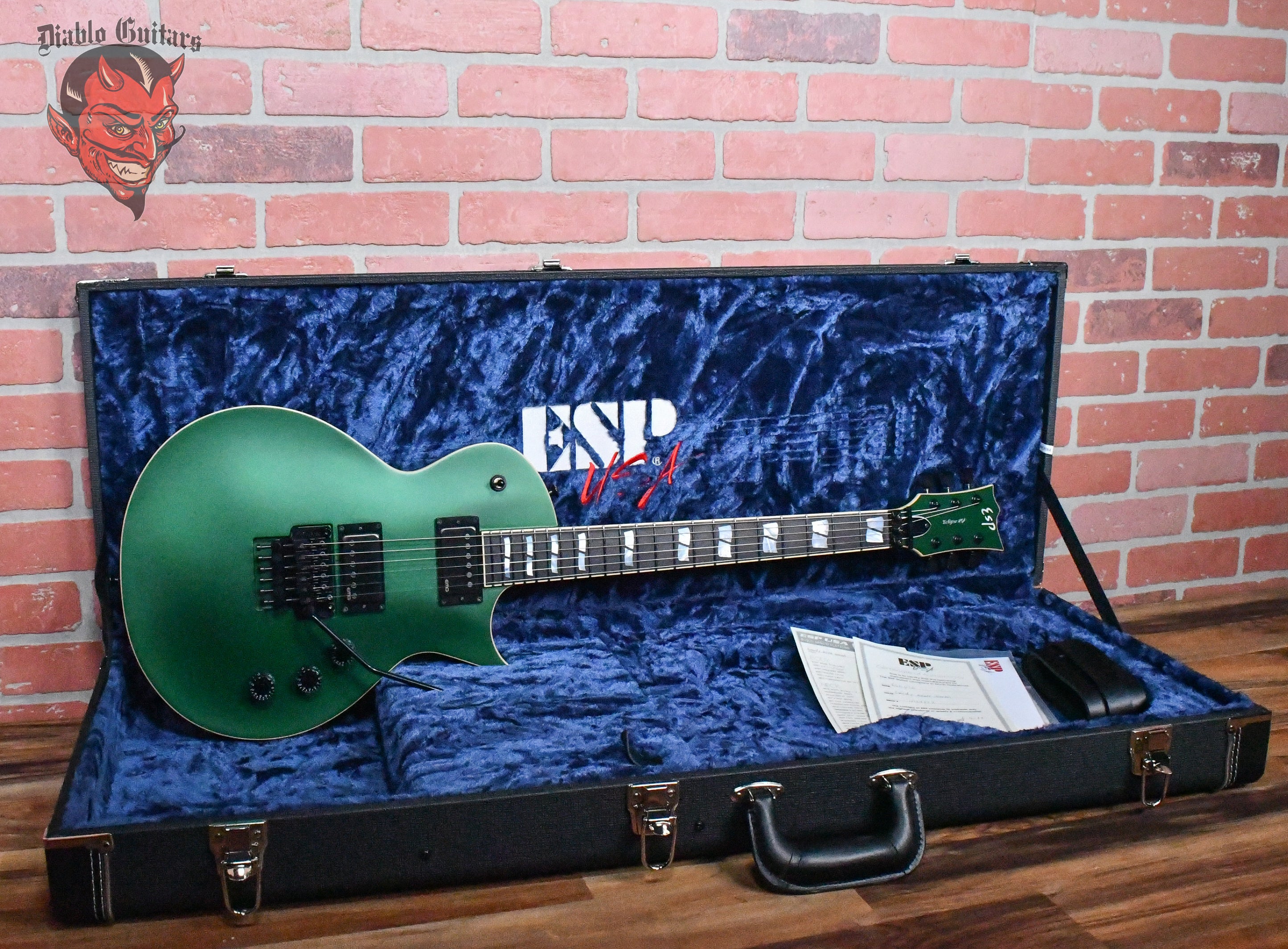 ESP USA Custom Shop Eclipse FR Candy Apple Green Satin 2024 w/OHSC