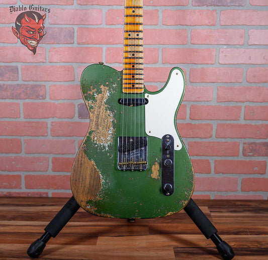 Fender Custom Shop Limited Roasted Pine Double Esquire Super Heavy Relic Olive 2024 w/OHSC