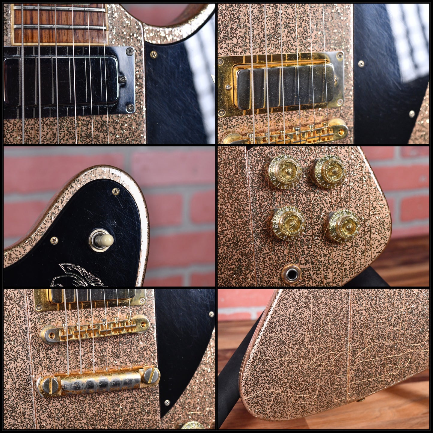 Gibson Custom Shop Original Firebird V 1 of 1 Gold Sparkle Namm 1991 Owned by G.E Smith / Signed and dated by Tom Murphy w/OHSC