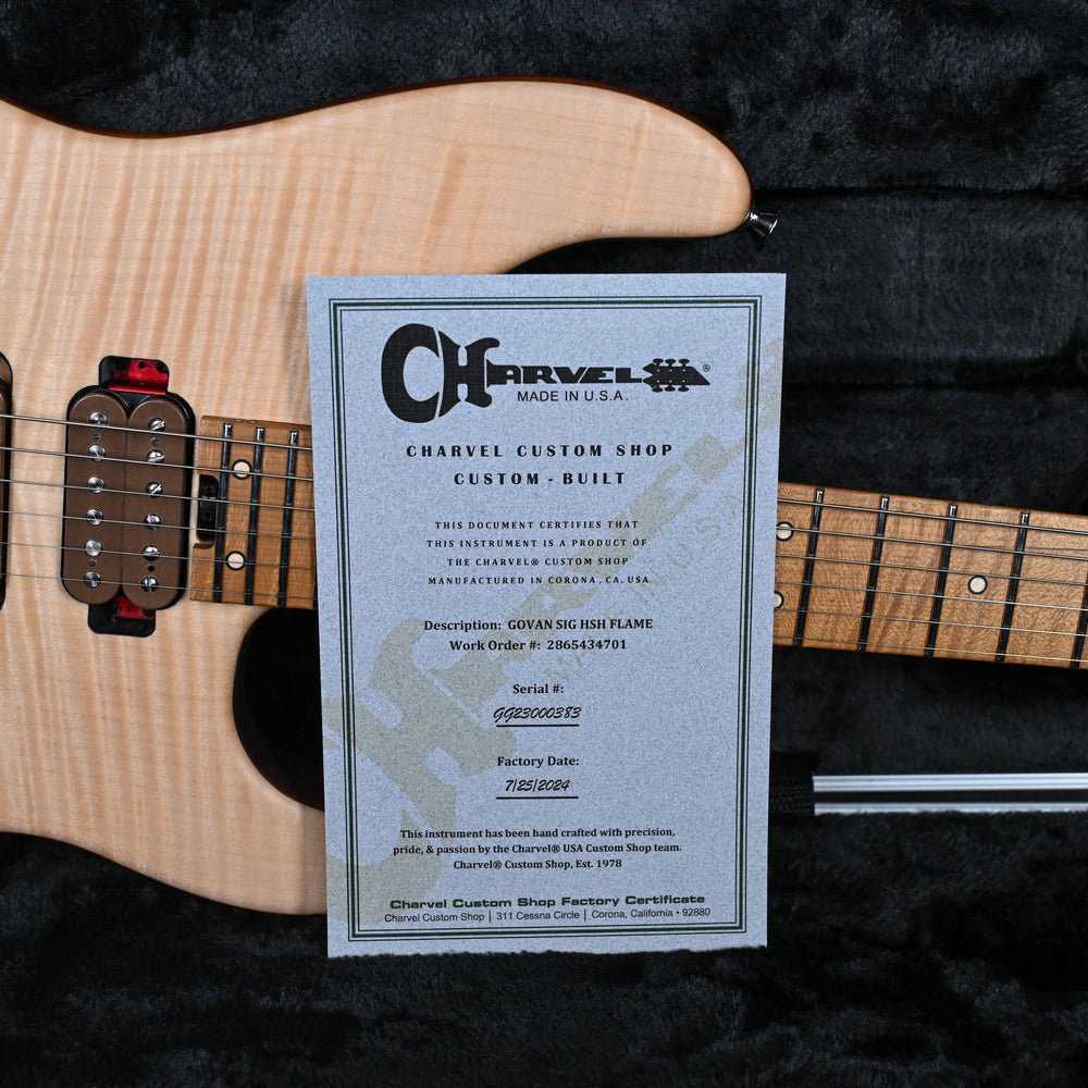 
                      
                        Charvel USA Custom Shop Guthrie Govan Signature HSH Natural Flame Maple Top caramelized Flame Maple Neck 2024 w/OHSC
                      
                    