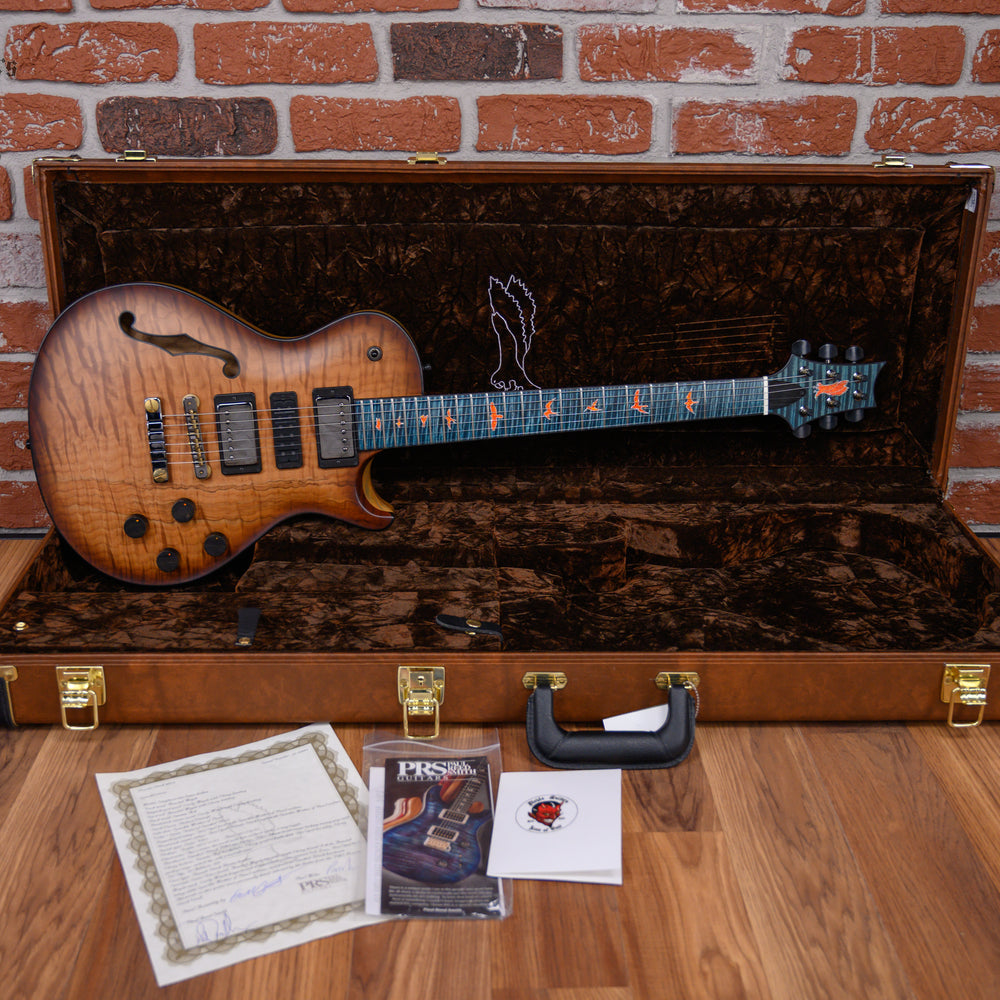 PRS Private Stock #9018 Singlecut 594 Semi-Hollow Roasted Figured Maple Natural Smoked Burst 2022 w/OHSC