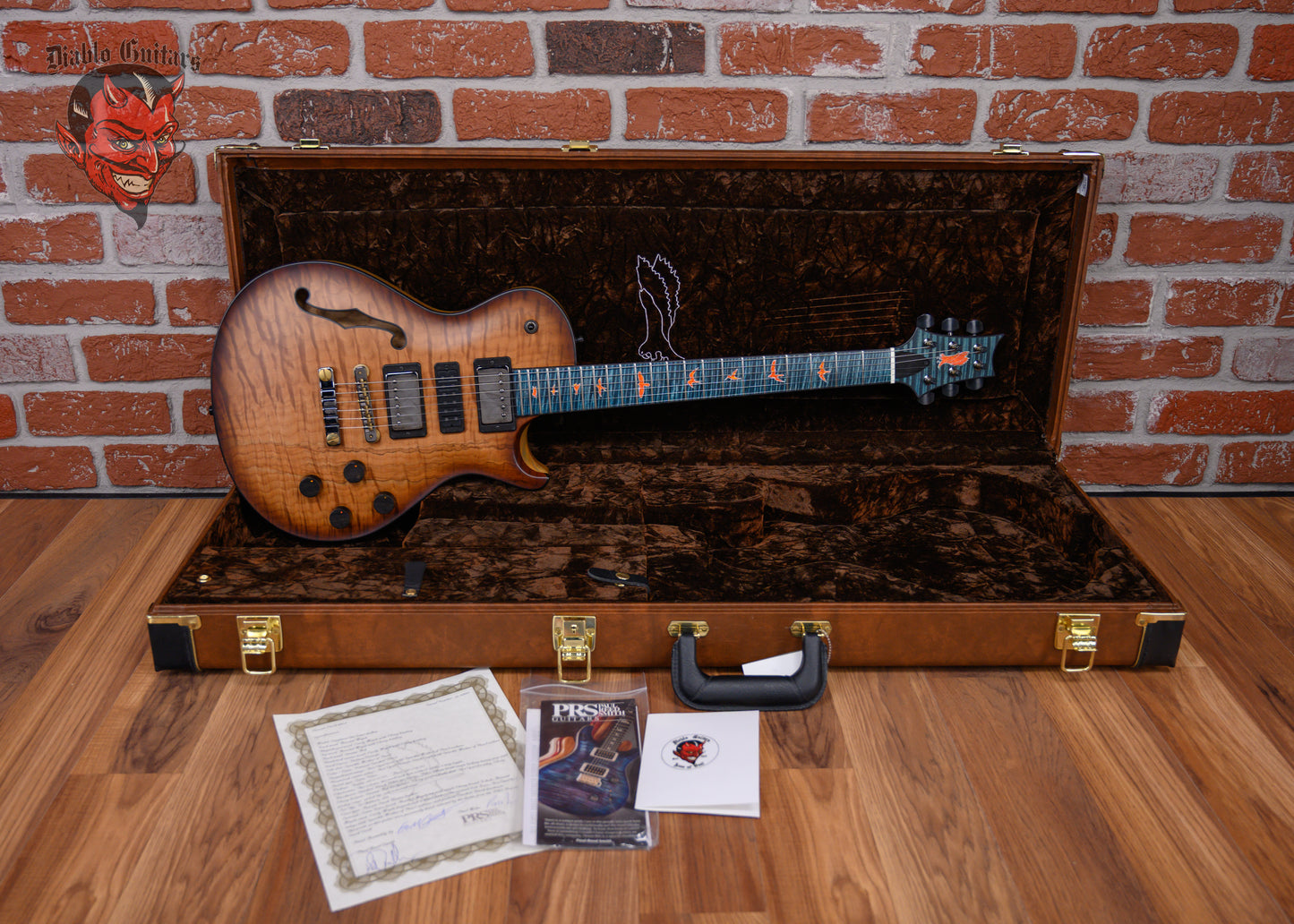 PRS Private Stock #9018 Singlecut 594 Semi-Hollow Roasted Figured Maple Natural Smoked Burst 2022 w/OHSC