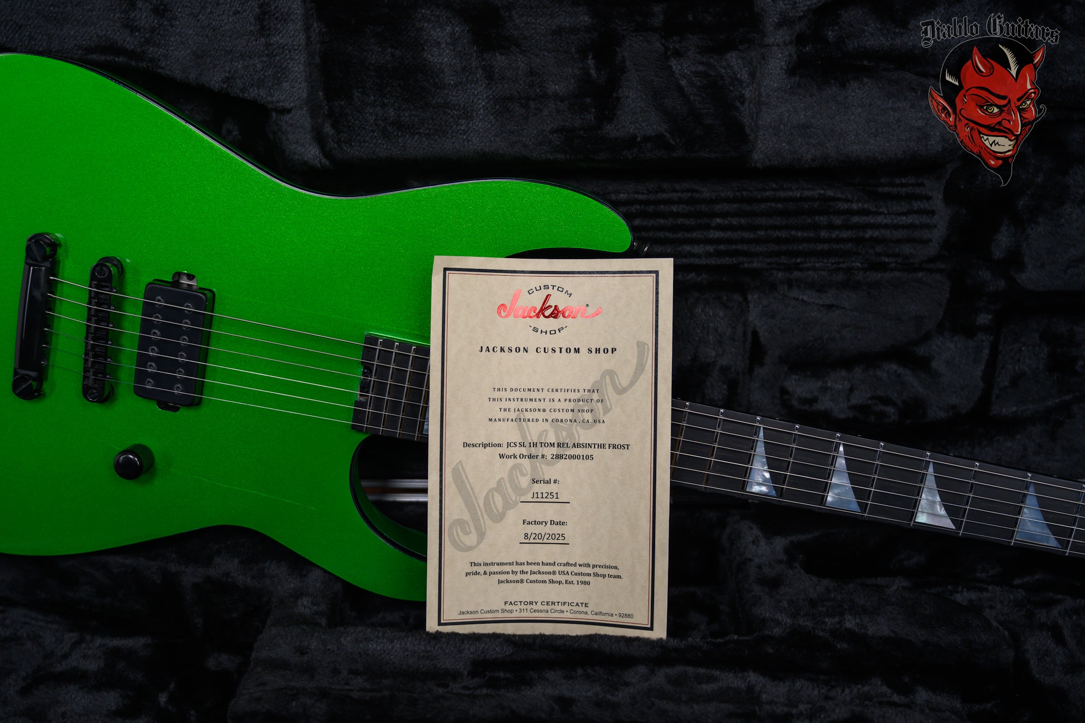 Jackson USA Custom Shop SL 1-H TOM Slab Top Soloist Nitro Relic