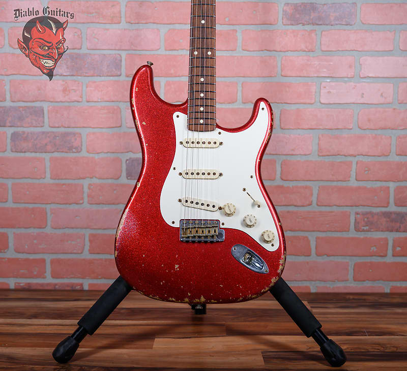 Fender Custom Shop West L.A. Music 40th Anniversary Stratocaster Red Sparkle Relic 2008 w/OHSC