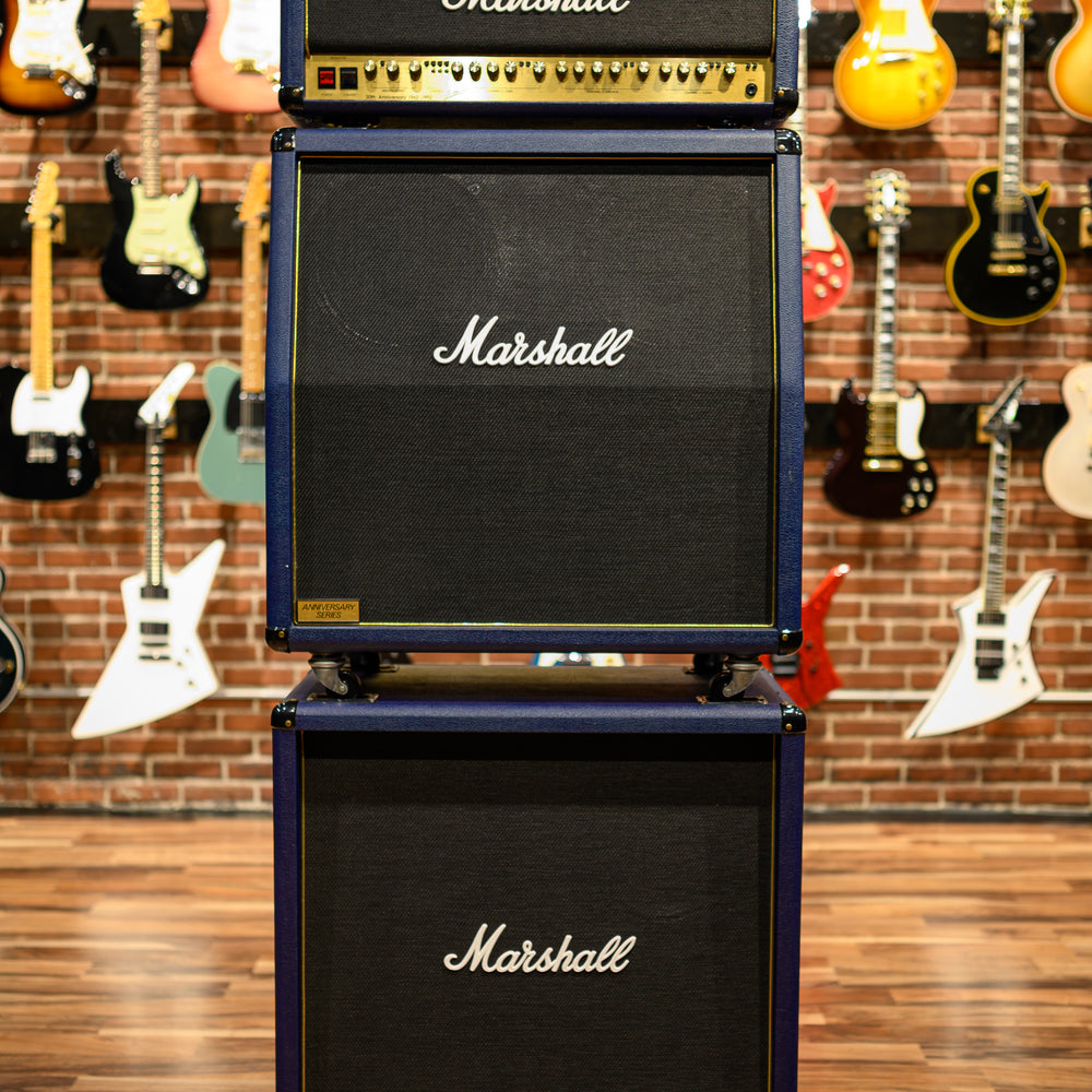 
                      
                        Marshall 6100 30th Anniversary Series 3-Channel 100-Watt Guitar Amp Head 1992 Blue w/ Matching 4x12 6960A & 6960B Cabs
                      
                    