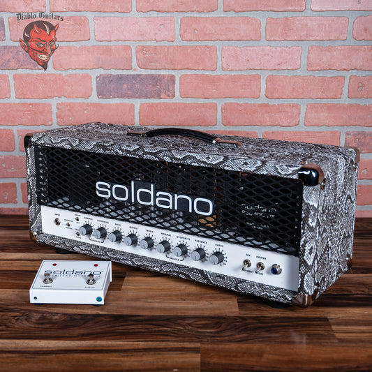 Soldano SLO-100 Custom Shop 2-Channel 100-Watt Amp Head 2023 Snakeskin