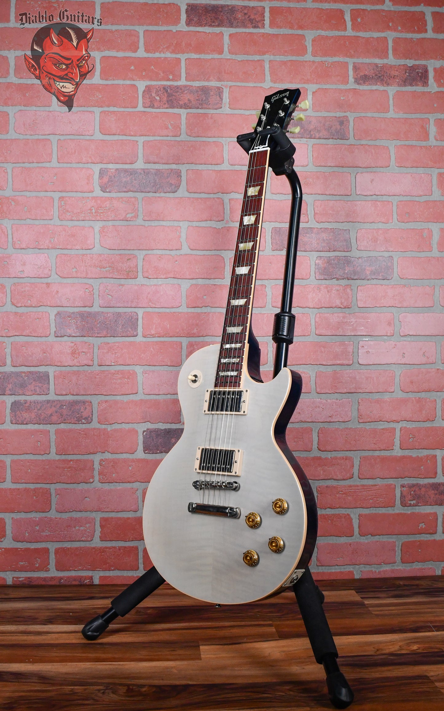 Gibson Custom Shop 1959 Les Paul Reissue Figured Maple Top Transparent White with Blue Back Finish 2005 w/OHSC