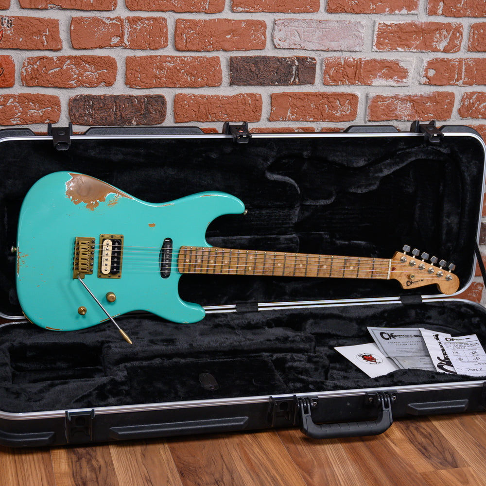 Charvel USA Custom Shop Music Zoo Exclusive HS San Dimas Nitro Aged Seafoam Green Lacquer 2022 w/OHSC/COA