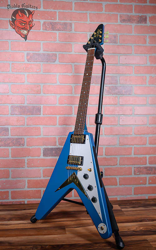 
                      
                        Gibson Heritage Flying V 1958 Reissue Factory Pelham Blue 1981 w/OHSC
                      
                    