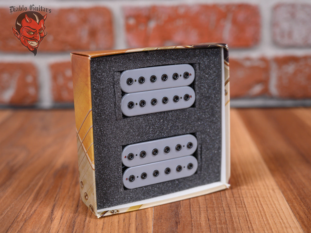 Bare Knuckle Aftermath Humbucker Set with Grey Bobbins/ Black Bolts 53mm Trem Spaced