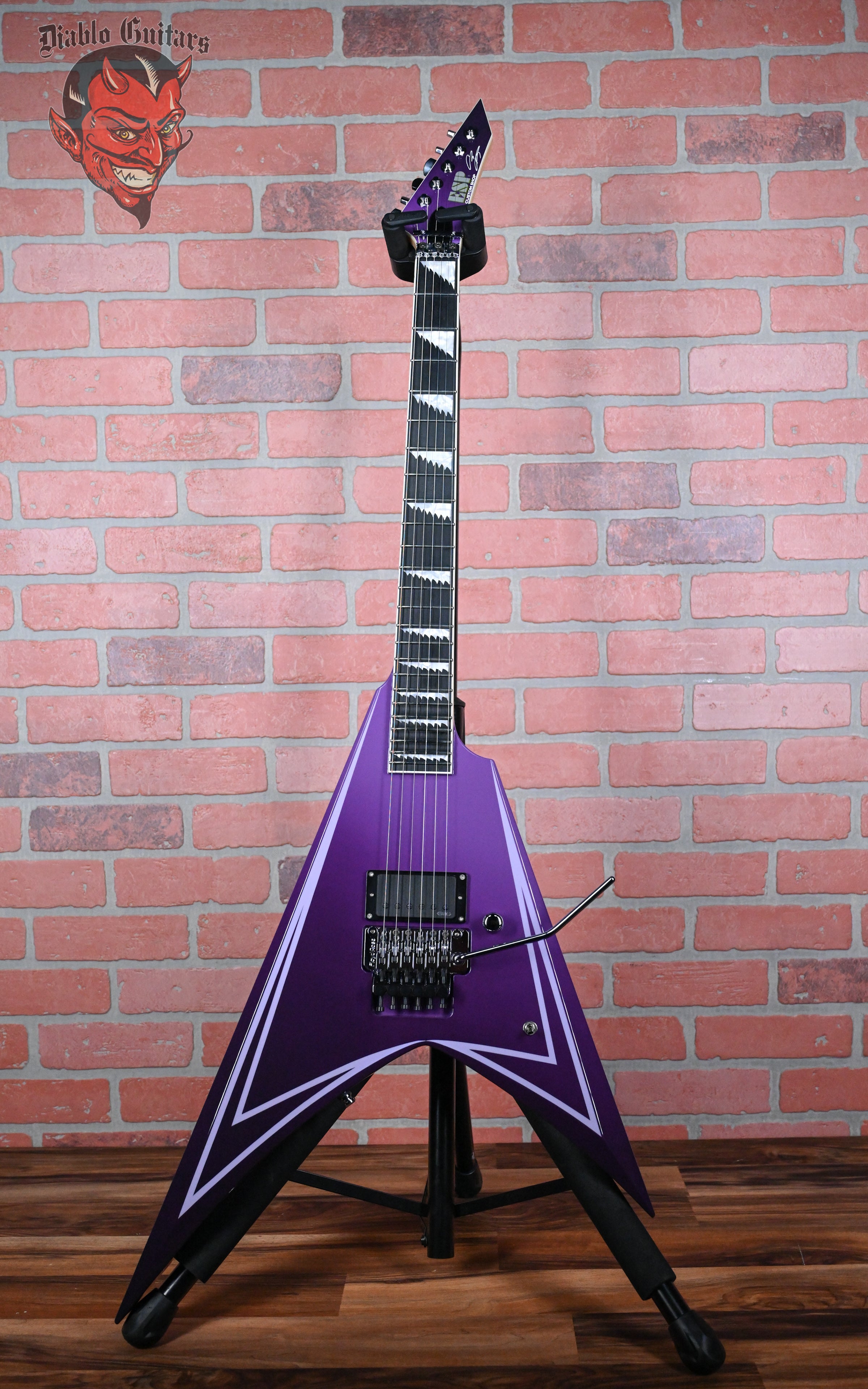 ESP Alexi Laiho Signature Hexed Purple Fade with Pinstripes 2023 w/OHSC