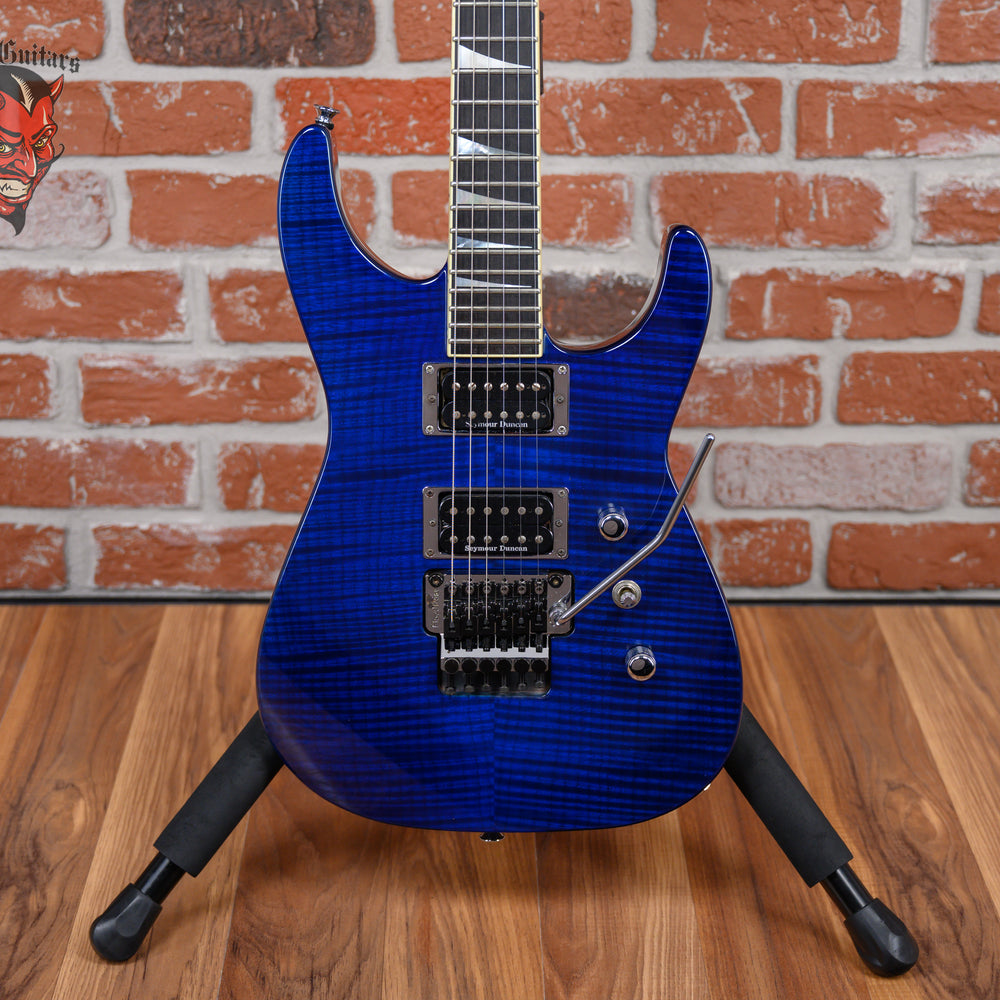 Jackson USA Select Series SL2H Soloist Flamed Maple Top Transparent Blue 2008 w/Hard Shell Case