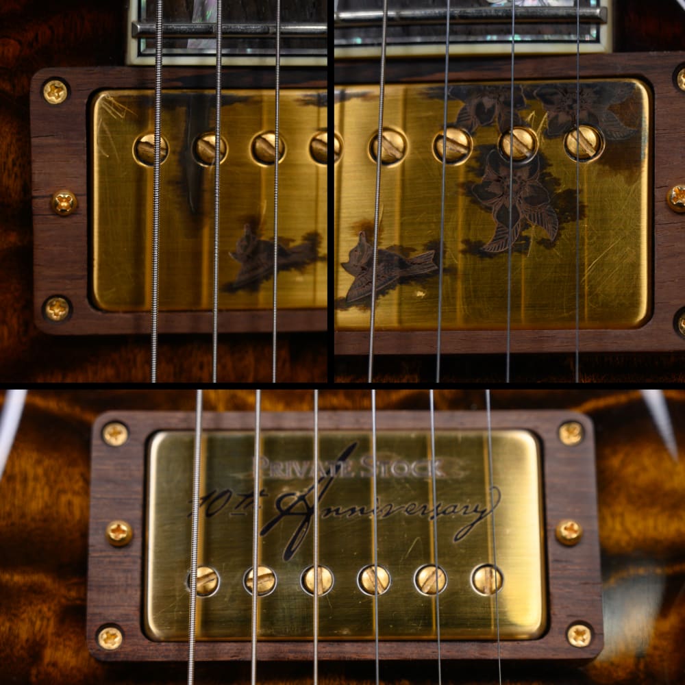 
                      
                        PRS Private Stock #1320 10th Anniversary Quilted Maple Top Amber Tiger Eye Burst with Brazilian Rosewood 2006 w/OHSC
                      
                    