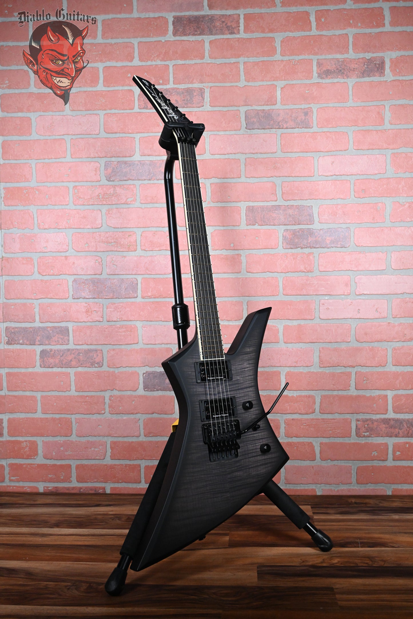 Jackson USA Custom Shop Kelly  KE2 Flame Maple Top Matte Satin Trans Black Burst W/Matching Reverse Headstock 2024 w/OHSC