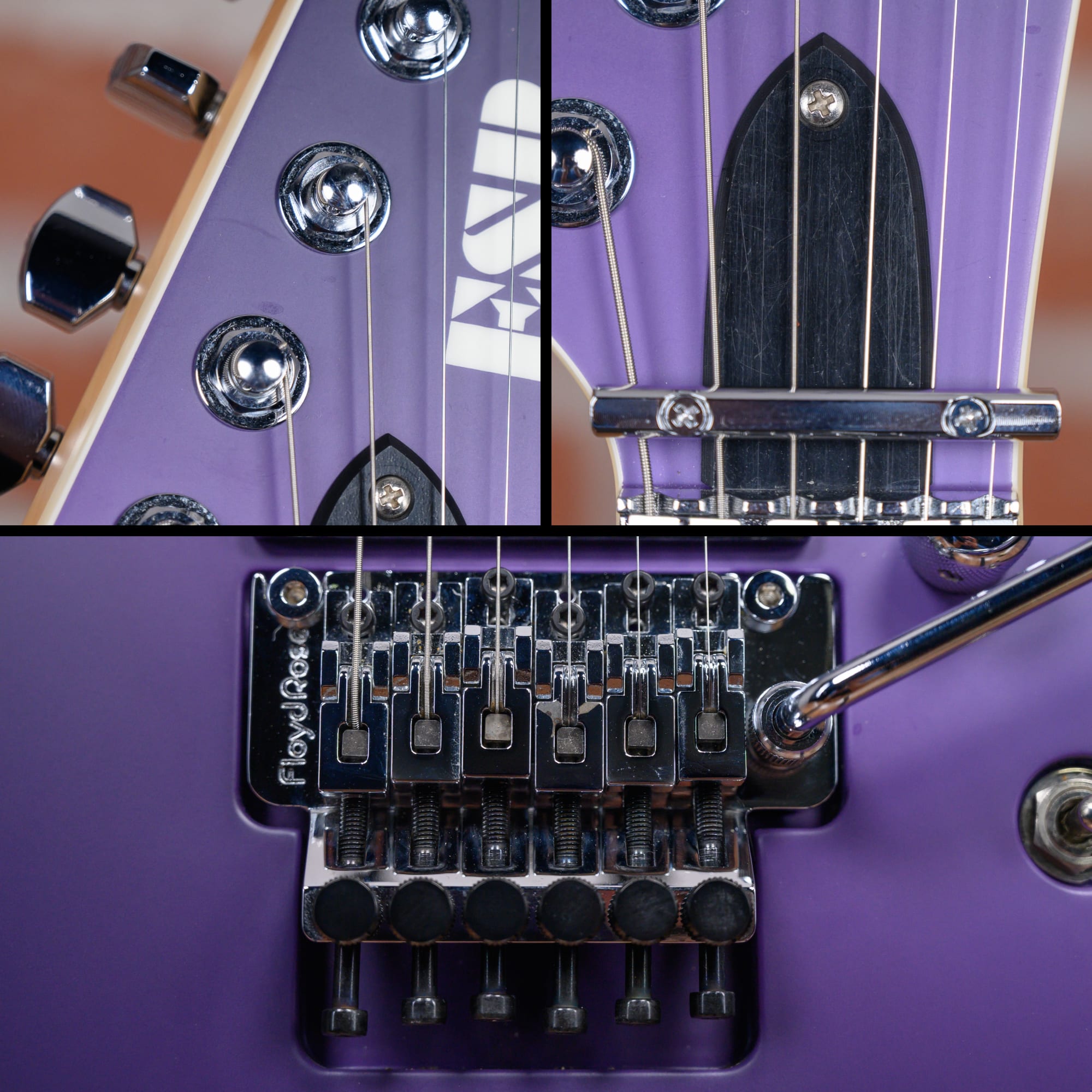 ESP Custom Shop Alexi Laiho Signature Purple Fade Satin w