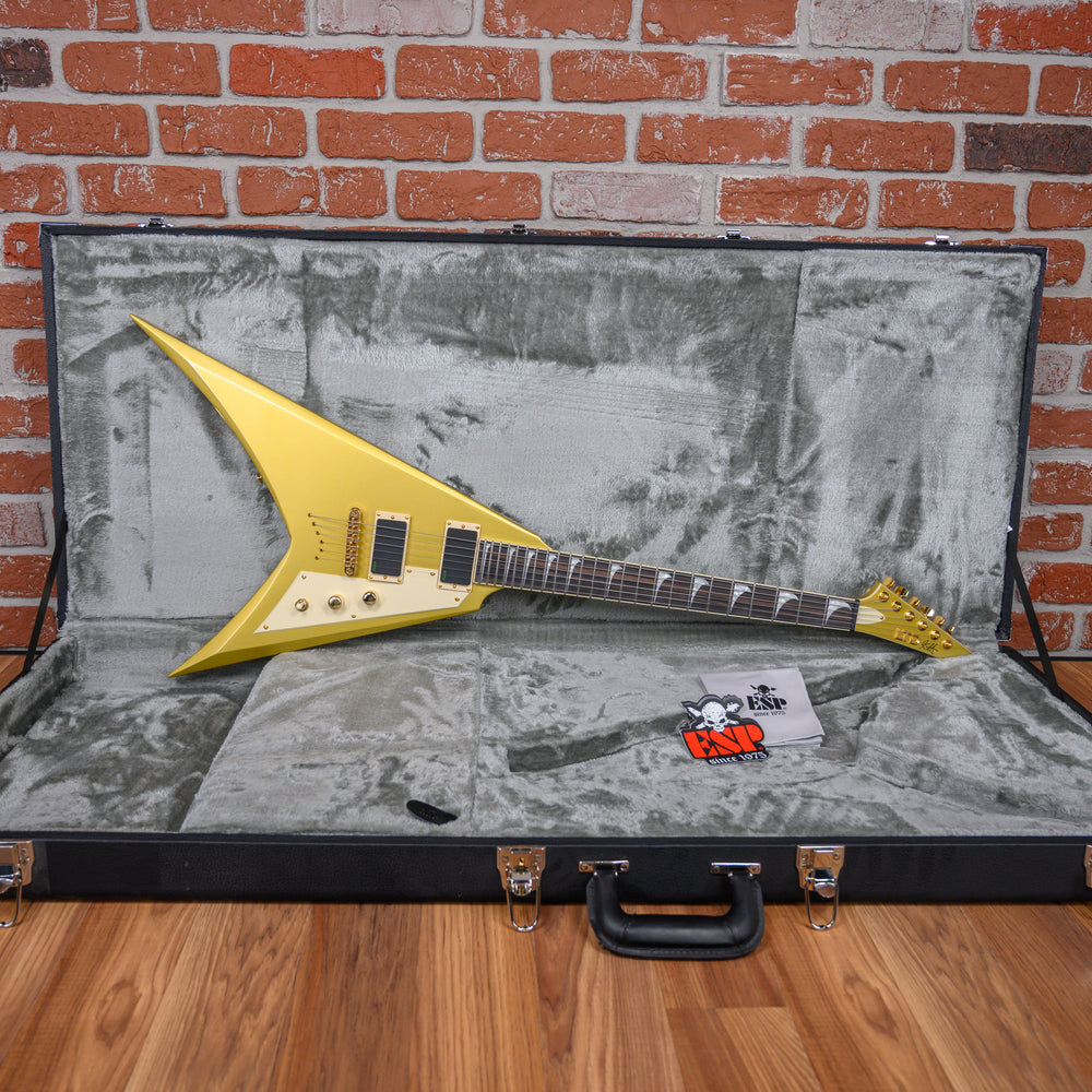 ESP LTD KH-V Kirk Hammett Signature Guitar Metallic Gold 2023 w/OHSC (B-Stock)