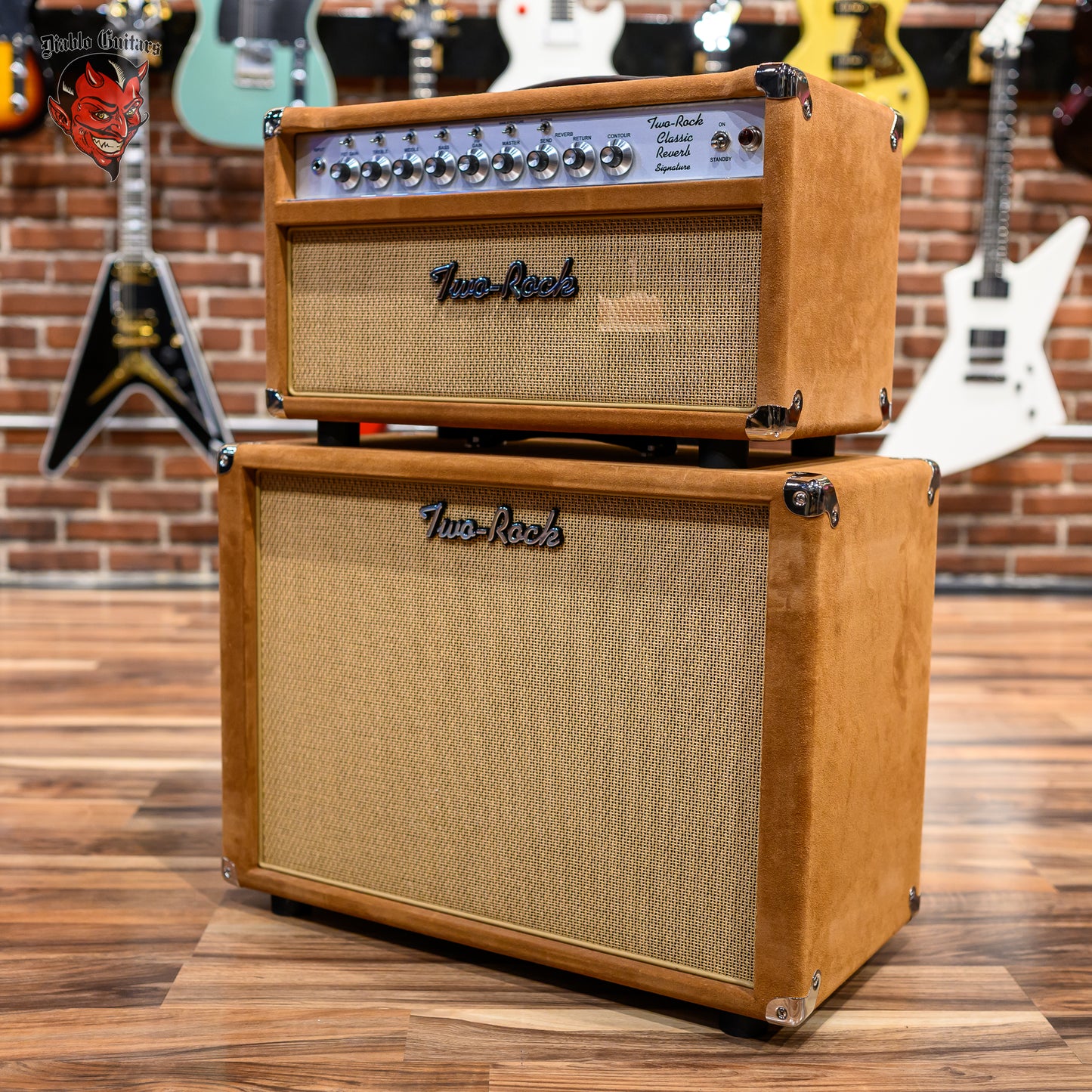 Two Rock Classic Reverb Signature 6L6 100-Watt Guitar Matching Half Stack Tobacco Suede
