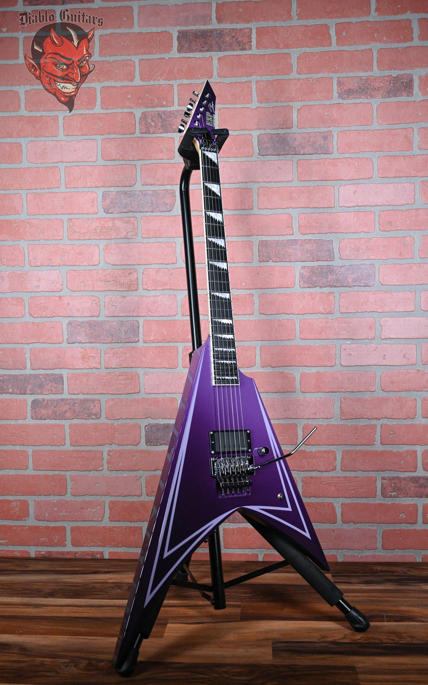 ESP Alexi Laiho Signature Hexed Purple Fade with Pinstripes 2023 w/OHSC