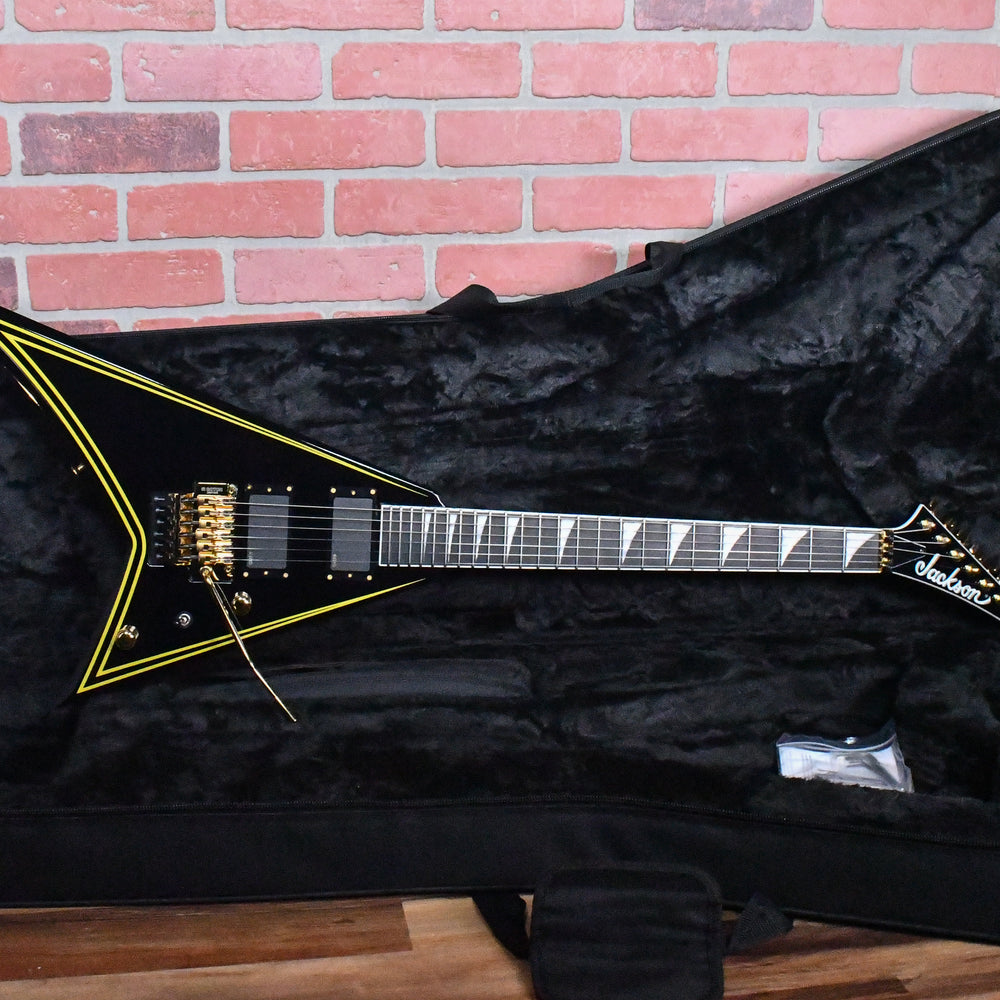 Jackson MJ Series Rhoads RR24MG Black with Yellow Pinstripes 2024 w/OSSC (B-stock)