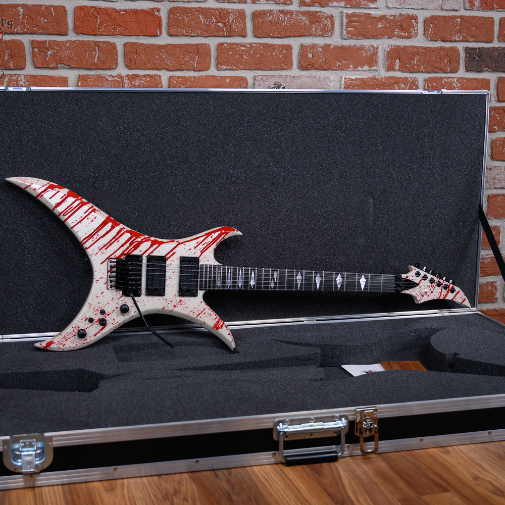 Neal Moser USA Custom Shop Raven Built For NAMM Pearl White Blood Splatter 2025 W/OHSC