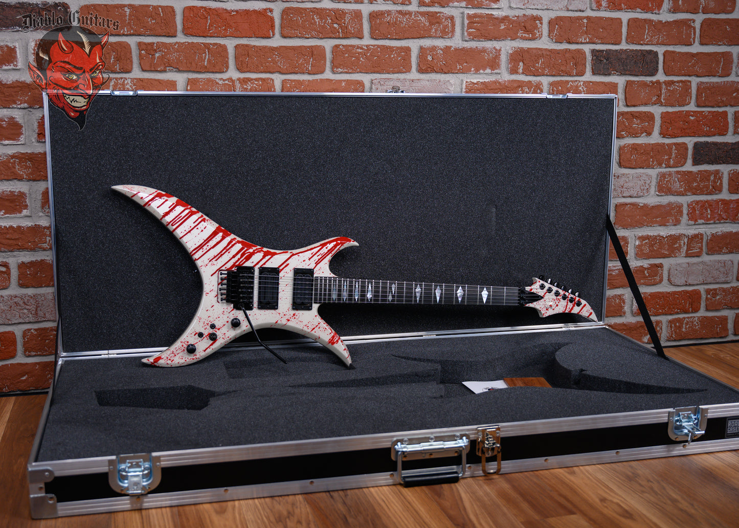 Neal Moser USA Custom Shop Raven Built For NAMM Pearl White Blood Splatter 2025 W/OHSC