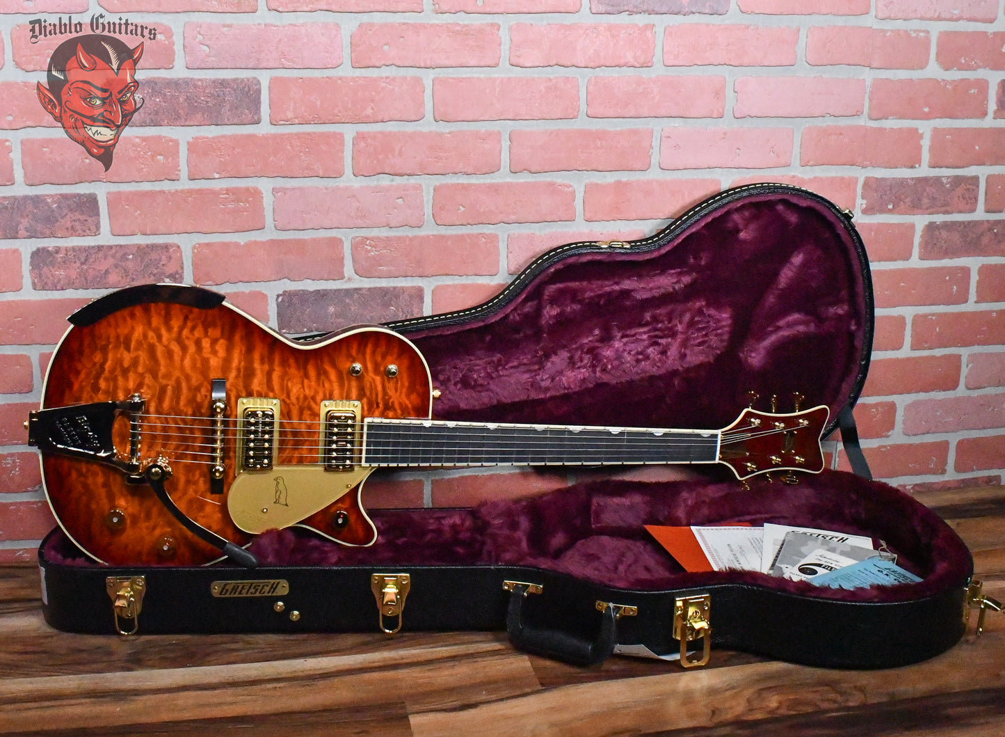 Gretsch G6134TGQM-59 Limited Edition Quilt Classic Penguin with Bigsby Forge Glow 2024 w/OHSC