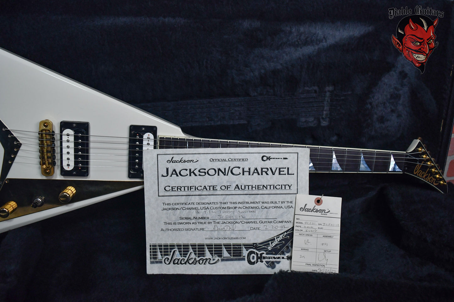 Jackson JCF01 Randy Rhoads Namm Commemorative Custom Shop 2002 Ivory w/Hardshell Case