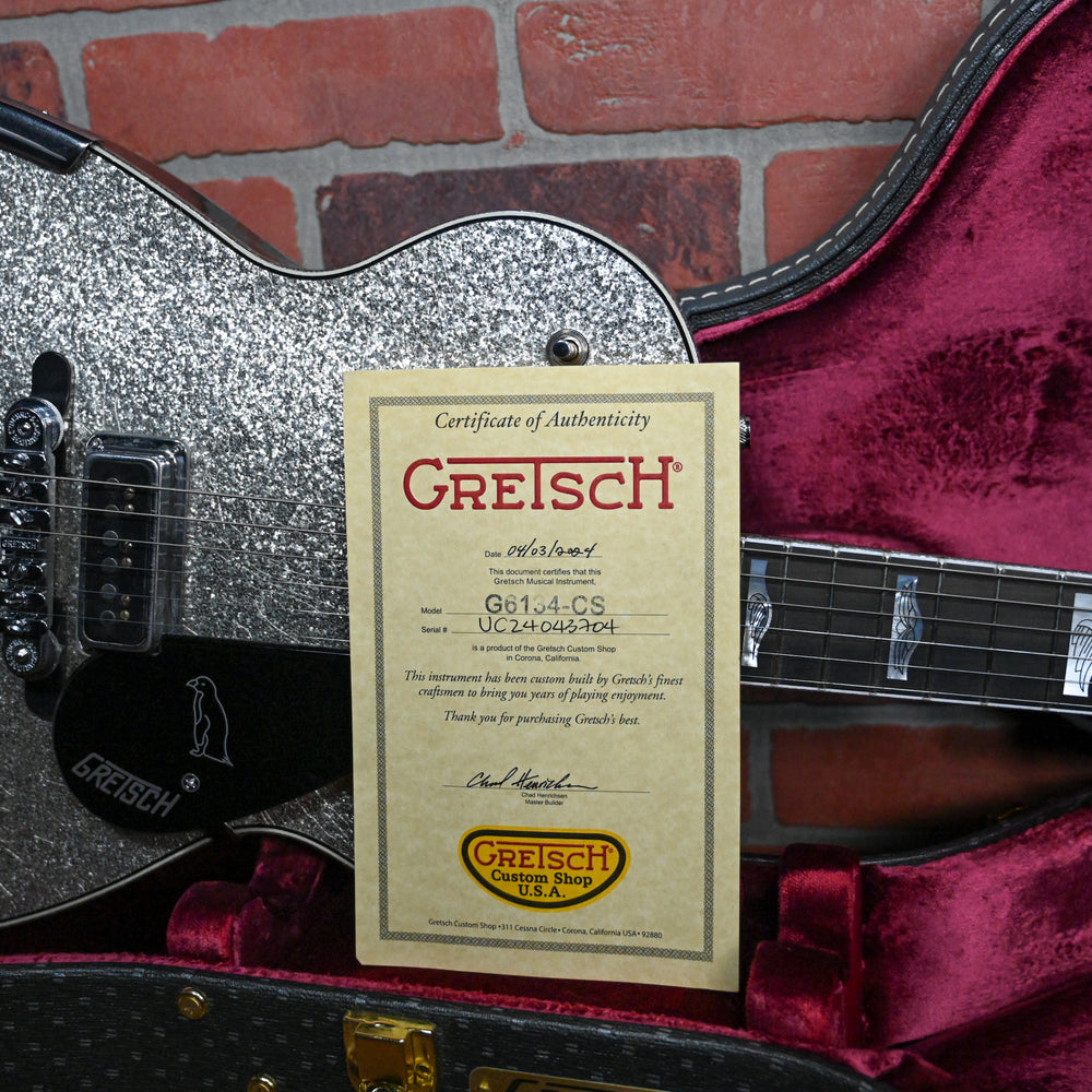 
                      
                        Gretsch USA Custom Shop G6124-55 ‘55 Penguin Master Built by Chad Henrichsen Silver Sparkle Drum Wrap Relic 2024 w/OHSC
                      
                    