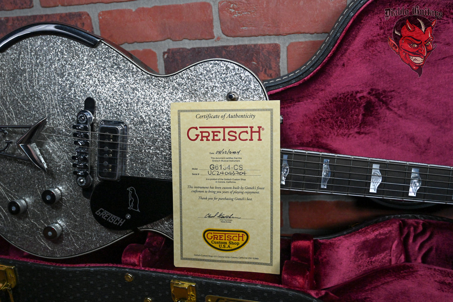 Gretsch USA Custom Shop G6124-55 ‘55 Penguin Master Built by Chad Henrichsen Silver Sparkle Drum Wrap Relic 2024 w/OHSC